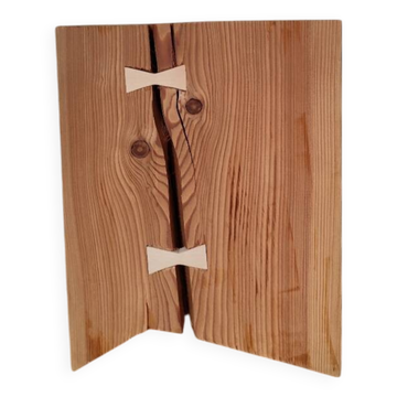 Brutalist stool in larch