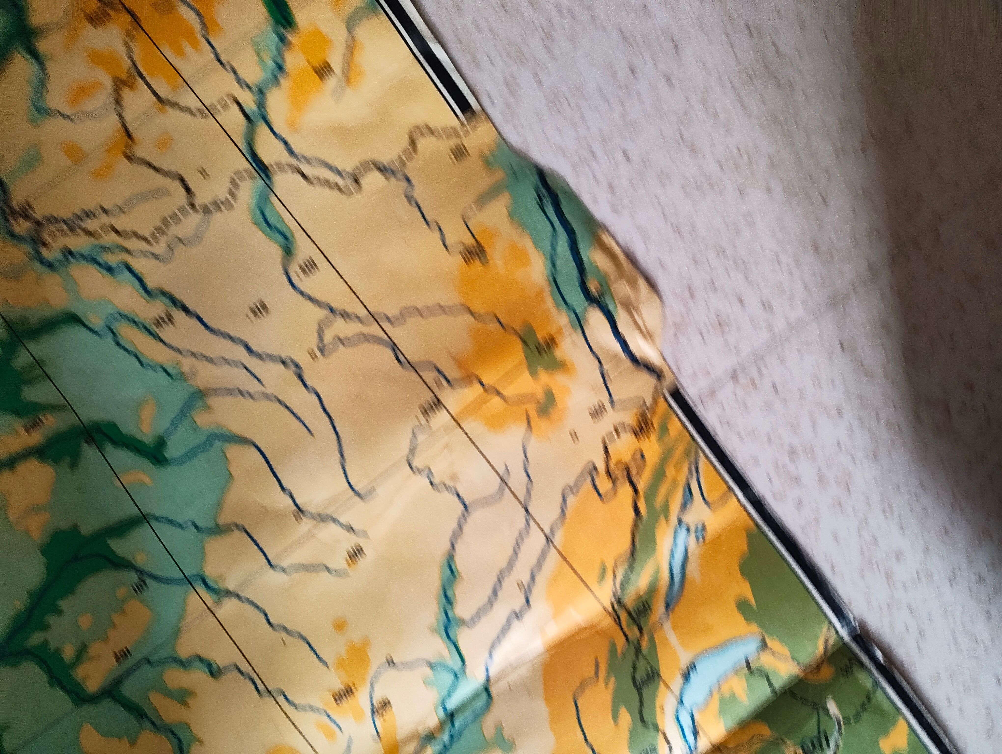 Physical map of France Kaeppeln