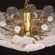 Verona, Large Size Murano Clear trasparent Vintage Glass Ceiling Light, 197
