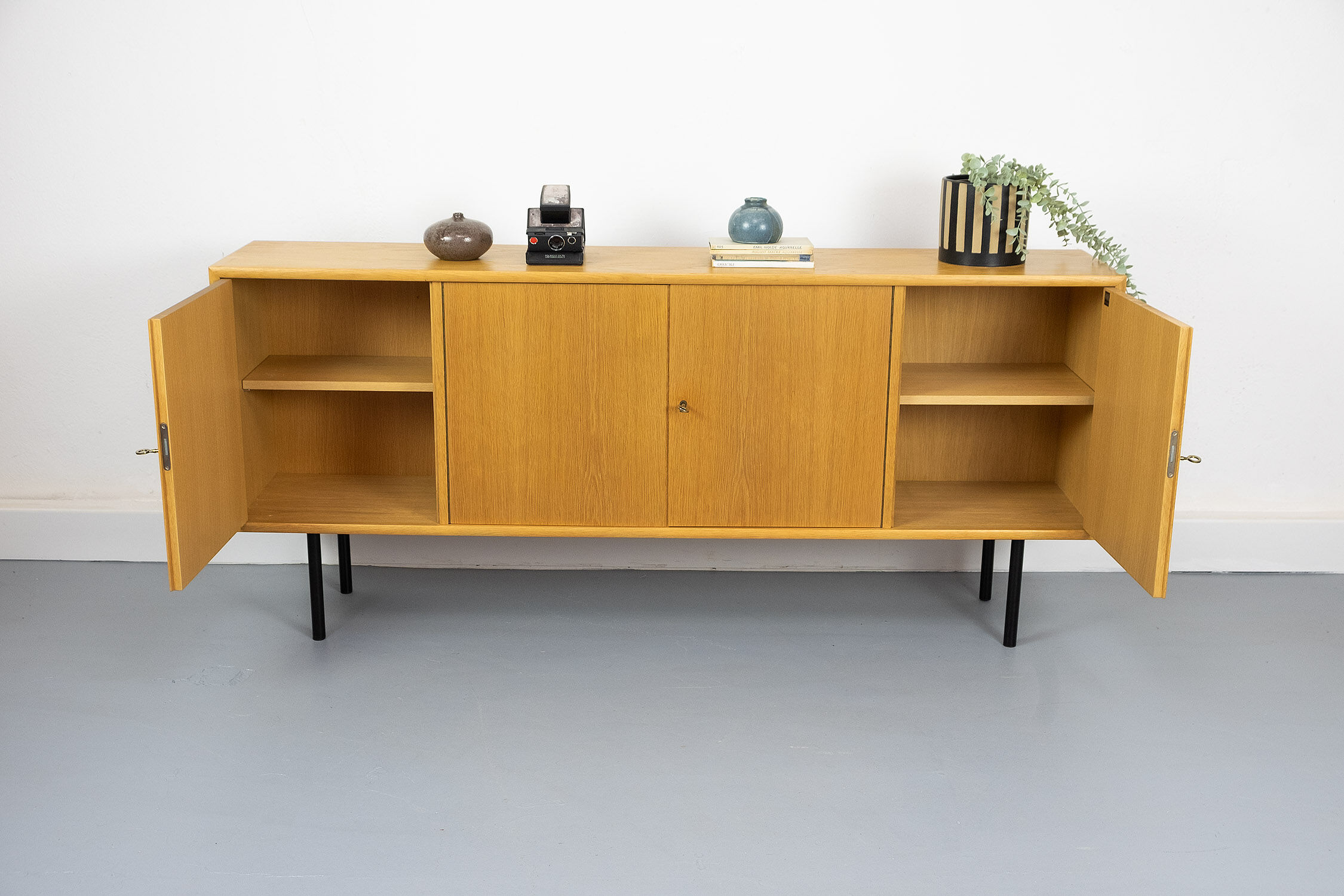 Mid-century light oak sideboard from wk furniture, 1970s