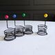 Set of egg cups "Egg Boy" by Wang and Merlo. Memphis design 80s.
