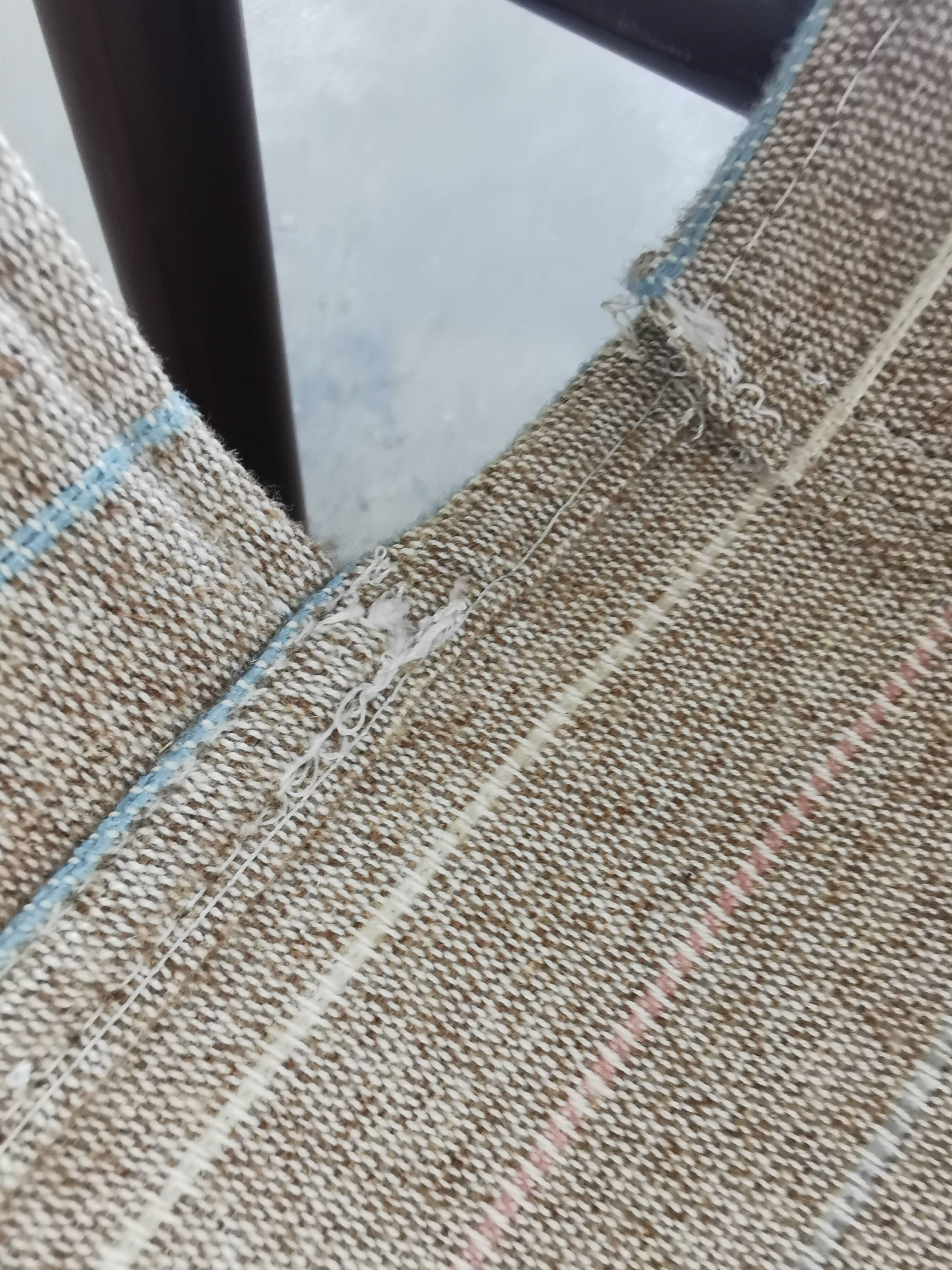 Tubular metal bench from the 80s