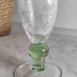 Crackle glass tulip vase