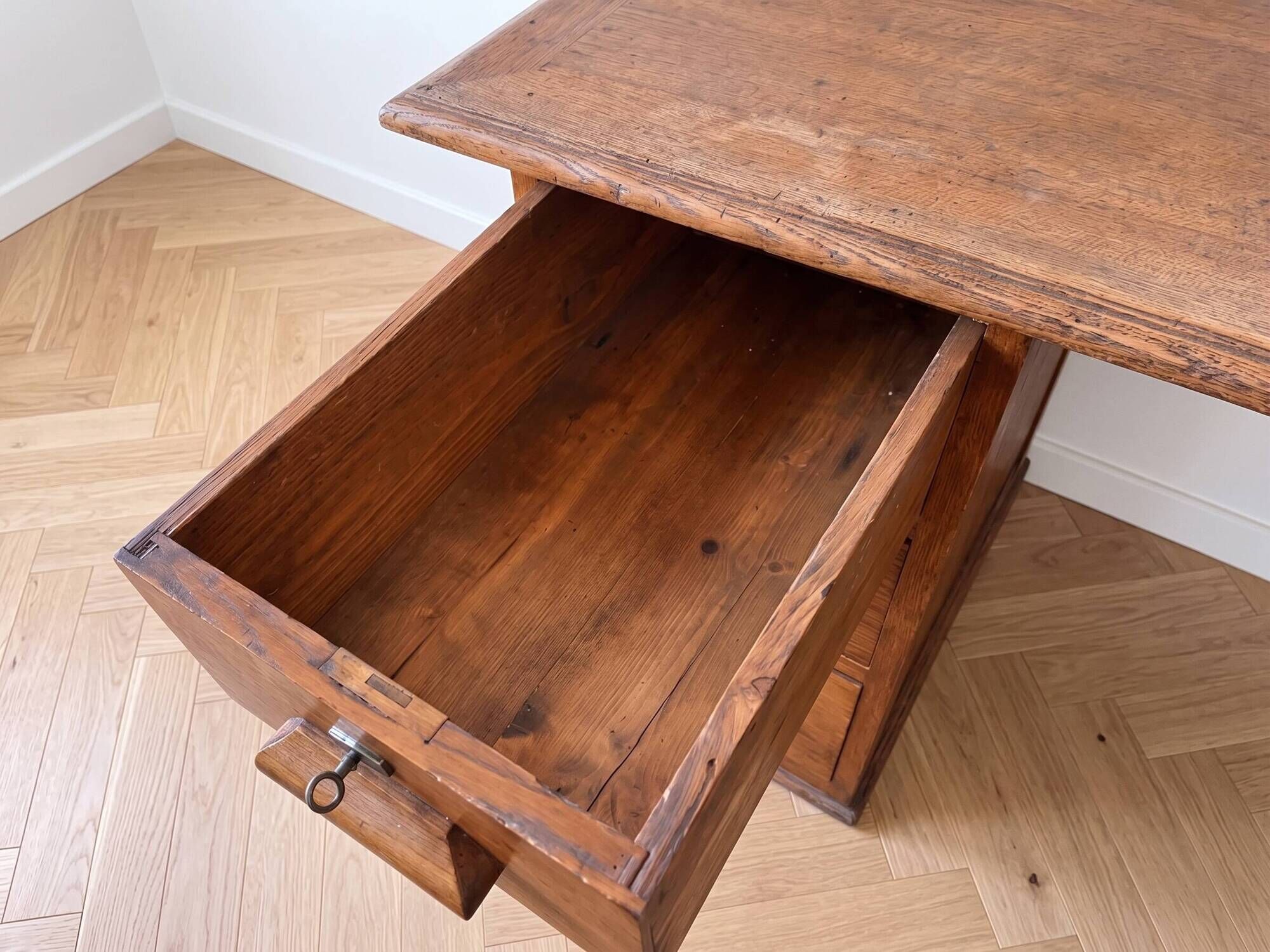 Antique solid wood desk