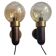 Set of Two Midcentury Wall Lamps, Denmark, 1970s