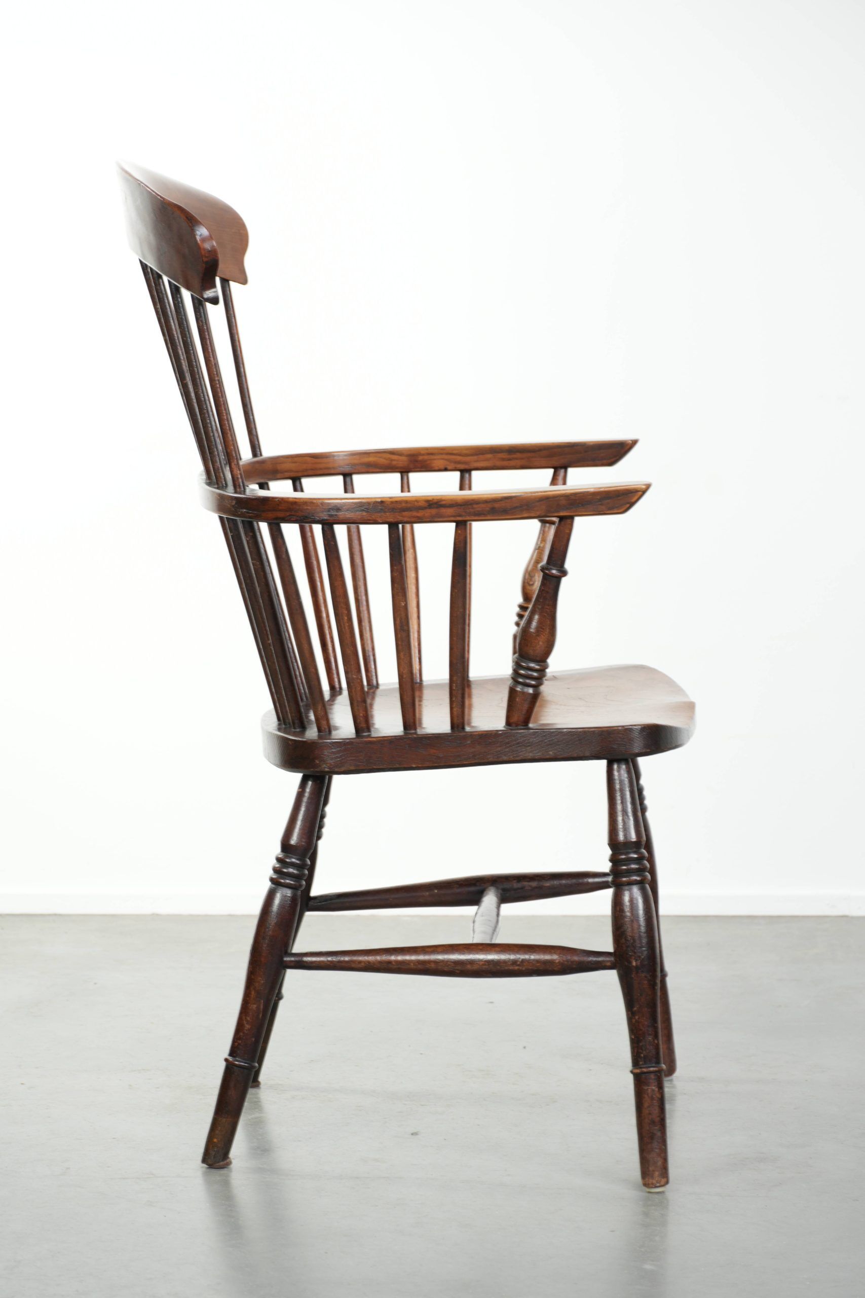 Fauteuil Windsor anglaise antique du 19ème siècle