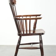 Antique English Windsor highback chair from the 19th century