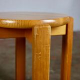 Pair of stackable pine stools