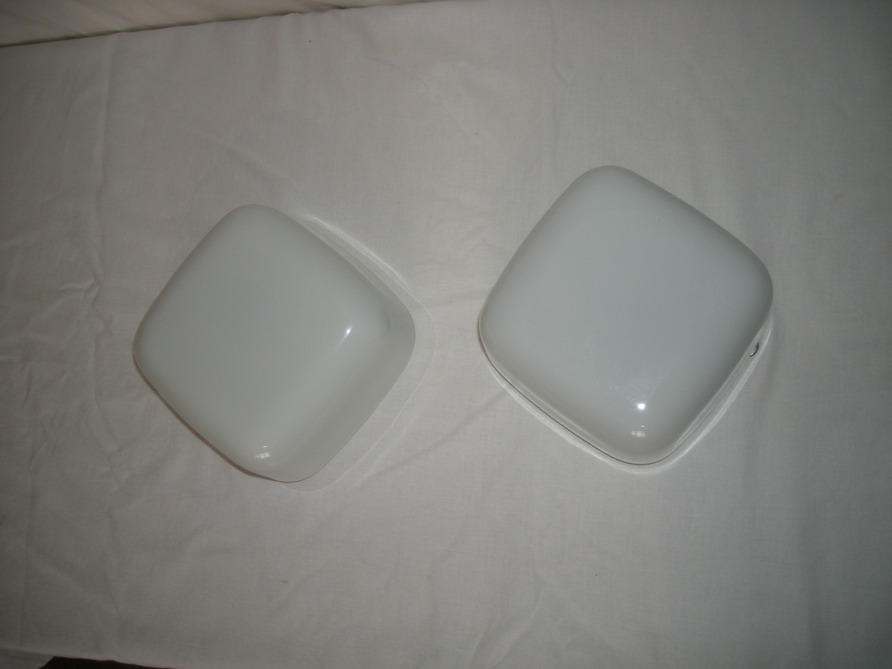 Pair of wall lamps or square ceiling lamp from the 50s