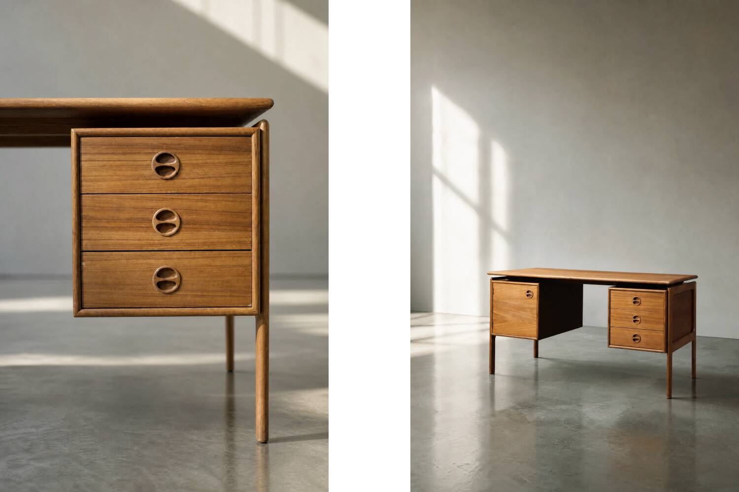 Modern vintage Danish teak desk from the 1950s by Arne Vodder for GV Møbler.