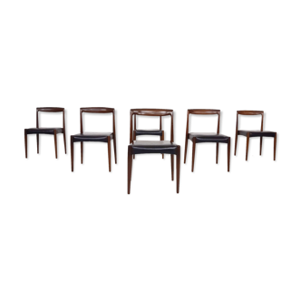 Set of 6 teak dining chairs 1960