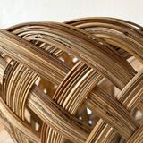 Woven wicker planter