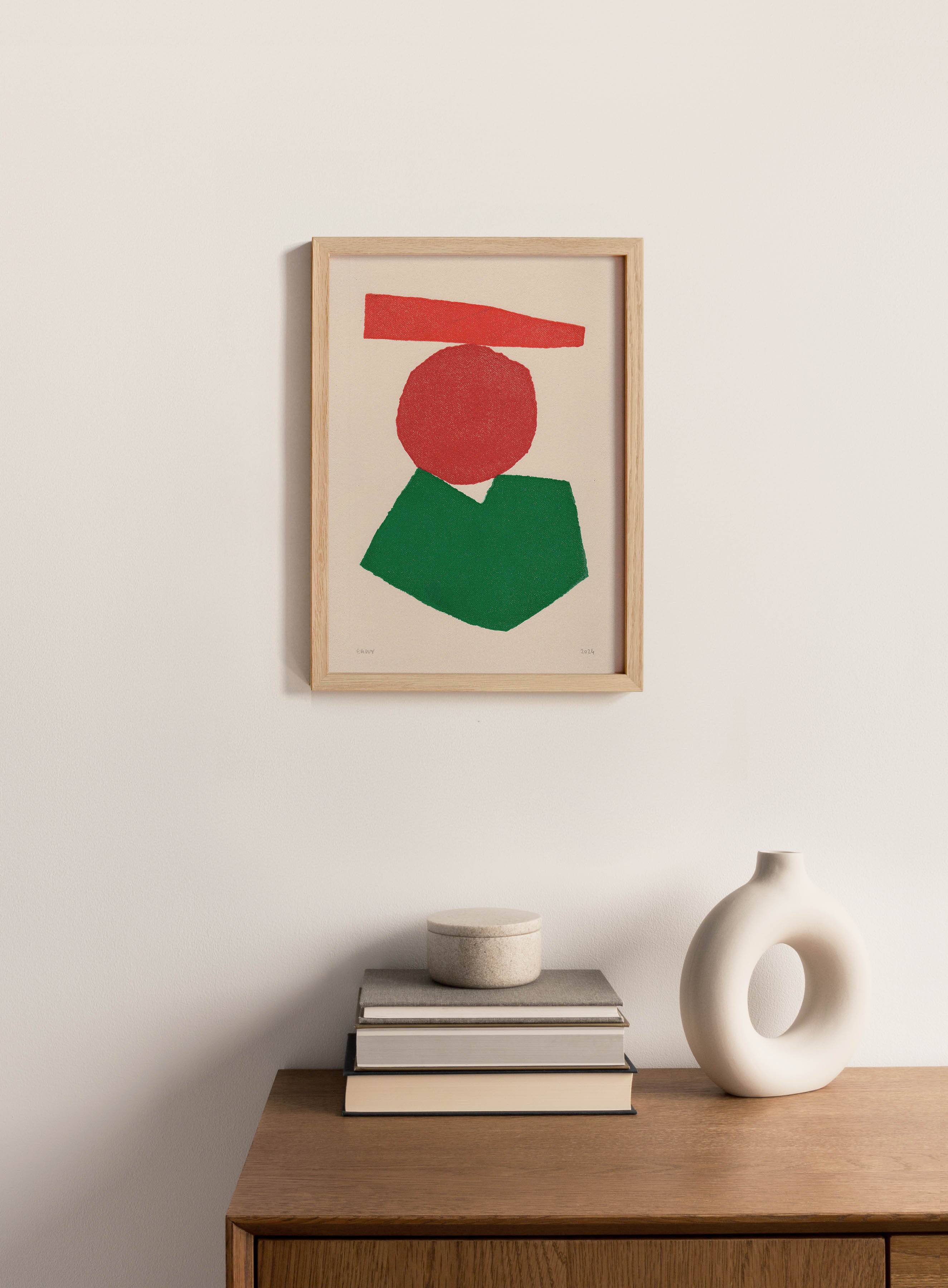 Contemporary abstract painting on paper - signed Eawy