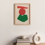 Contemporary abstract painting on paper - signed Eawy