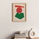 Peinture contemporaine abstraite sur papier - signée Eawy