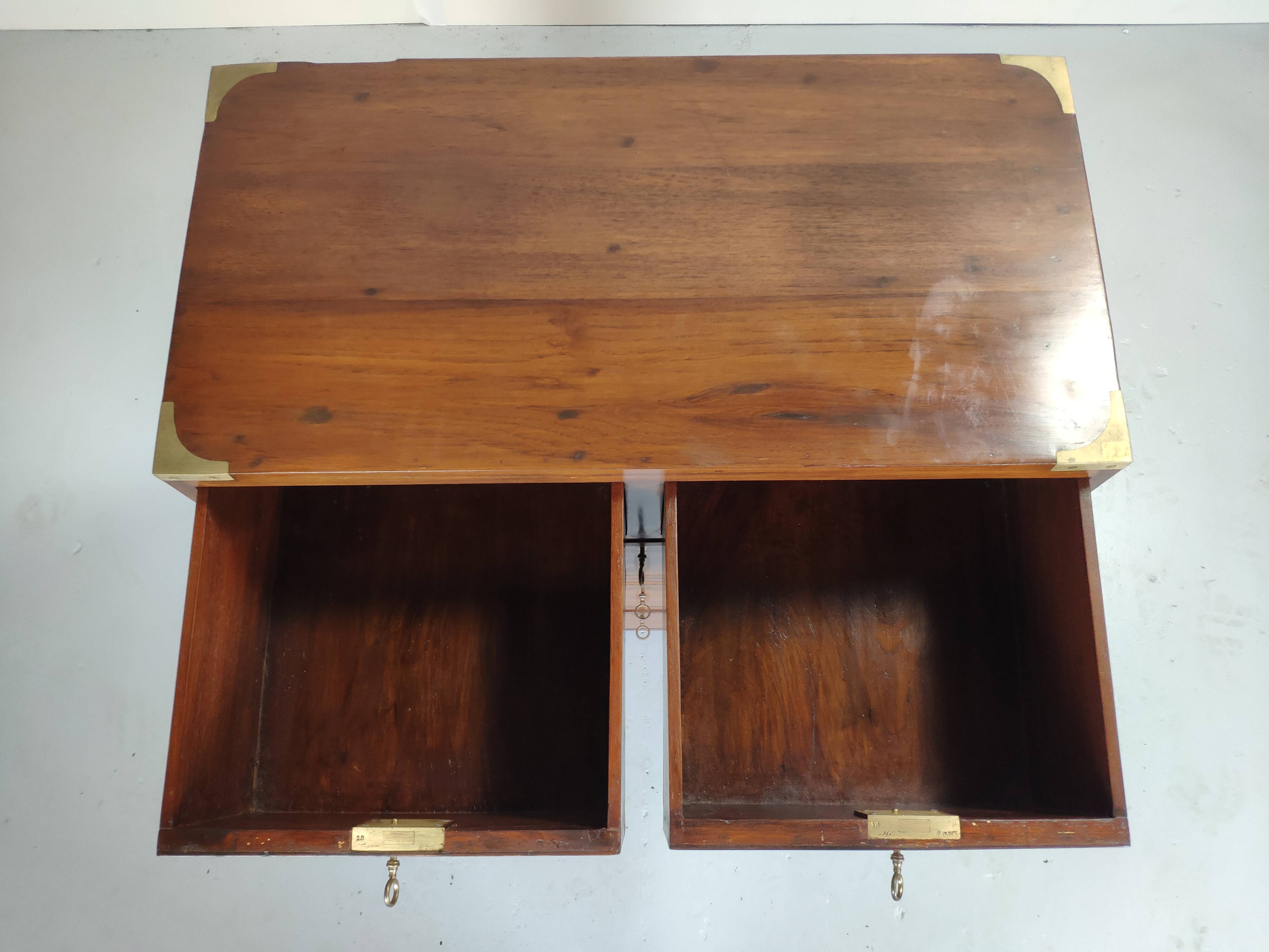 Commode de marine teck poignée laiton