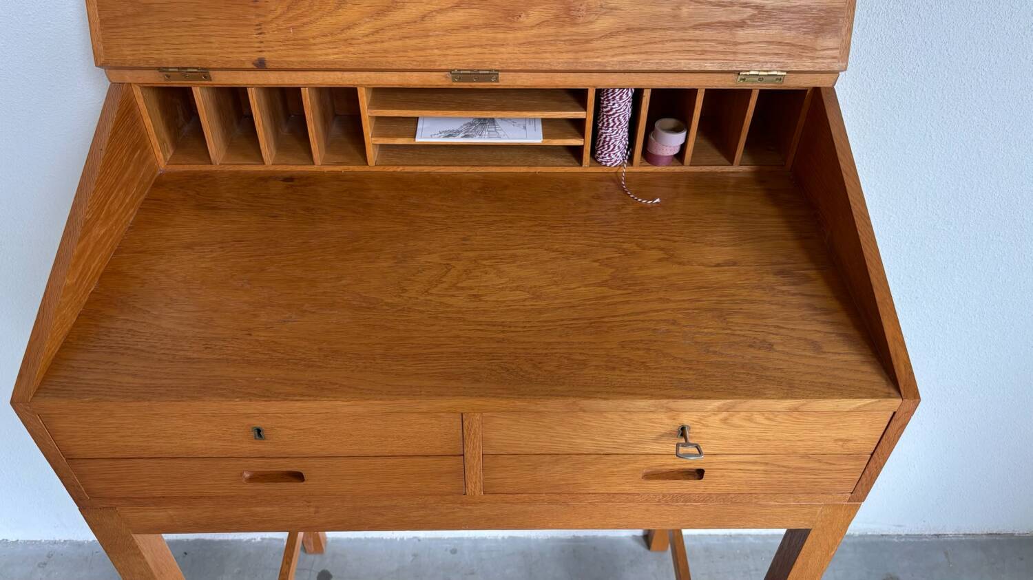 Vintage lectern desk oak