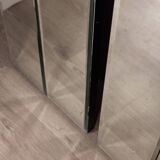 Pair of wall hangers with vintage 70s mirrors italian design