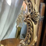 Miroir en bois et plâtre doré