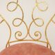 Pair of wrought iron and gilded armchairs, circa 1990