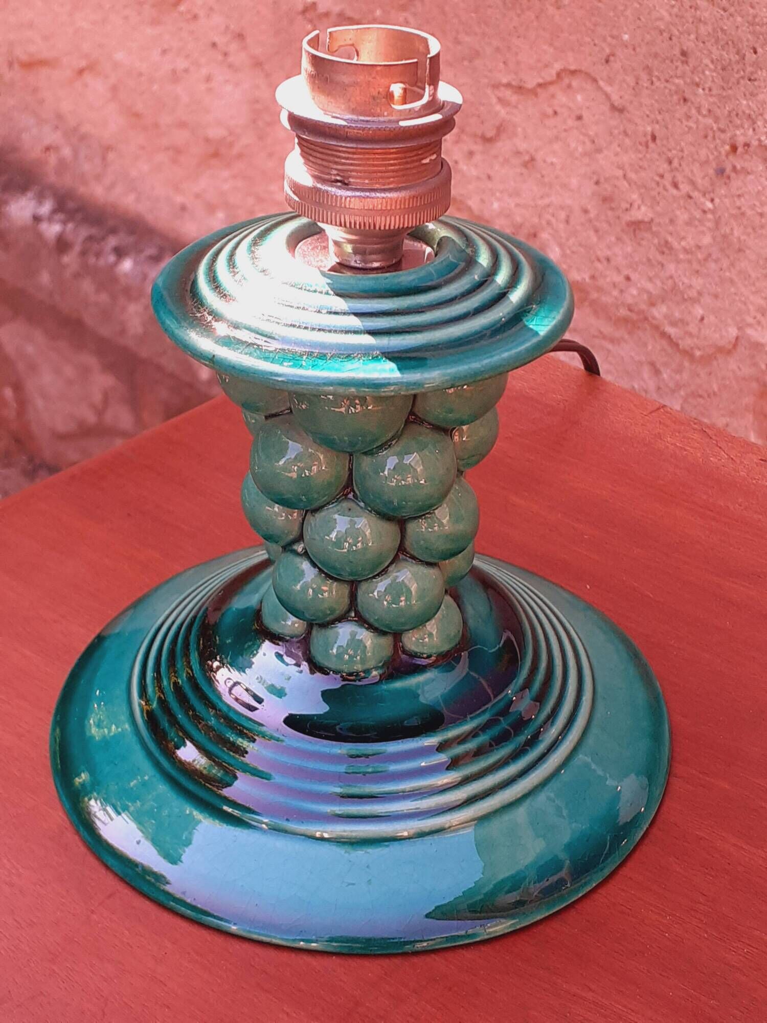 Pied de lampe année 60 céramique signé C. Darras Antibes