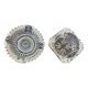Set of two elegant vintage transparent glass and crystal ashtrays