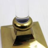 Bougeoir en lucite et laiton 1970