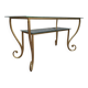 Table basse en laiton et verre gravé dans le goût de la Maison Jansen, n°2