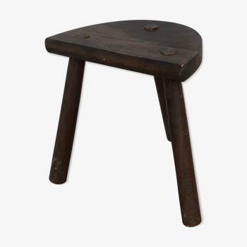 Tabouret de ferme tripode vintage - XXe siècle