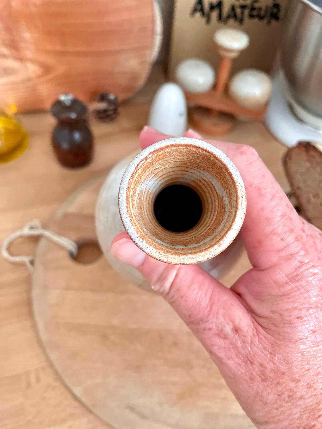 Vintage stoneware carafe “Vin de Pays”