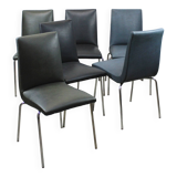 Set of 6 Robert chairs by Pierre Guariche for Meurop 1960s