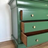 Louis Philippe chest of drawers with solid wood and marble top