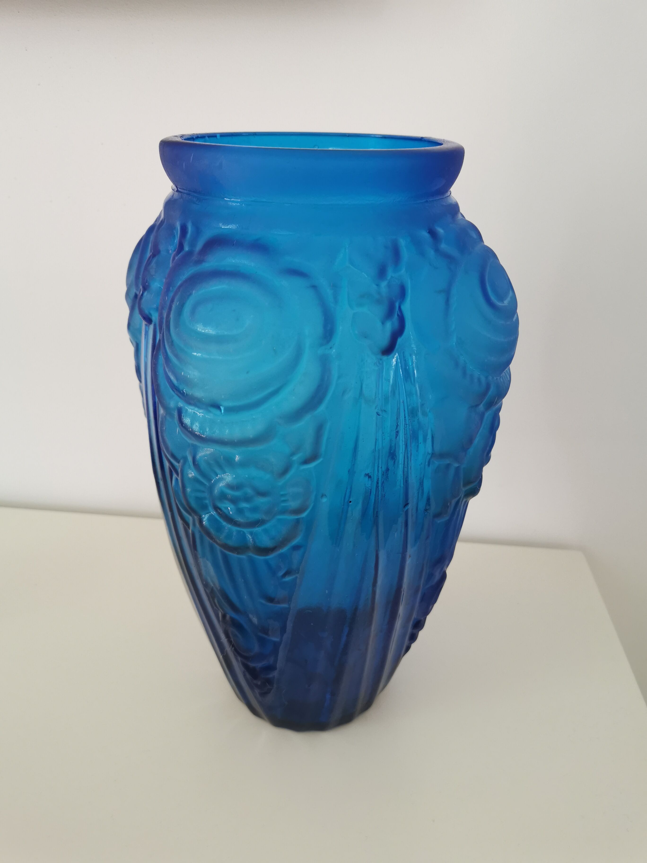 Art Deco blue vase
