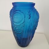 Art Deco blue vase