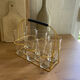 Scoubidou glass holder and its 6 glasses from 1960.