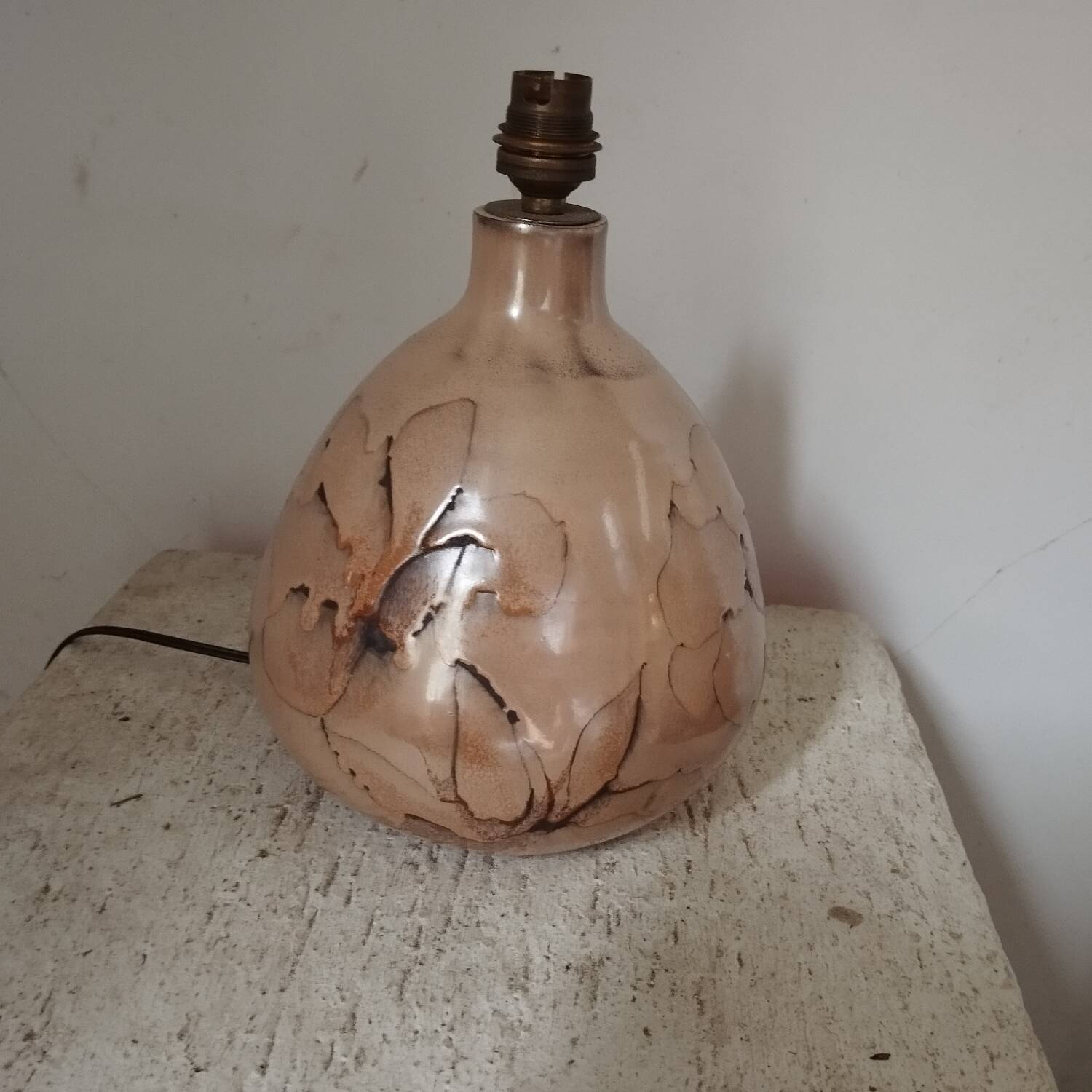 Vallauris ceramic lamp base from the 70s