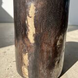 Side table in black petrified wood h:28,5cm d:17cm