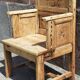 Fauteuil, chayère ou trône en bois, début 19ème siècle.