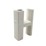 Space age H letter ceramic solifleur vase, Marcel Radureau ca. France 1970