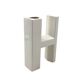 Space age H letter ceramic solifleur vase, Marcel Radureau ca. France 1970