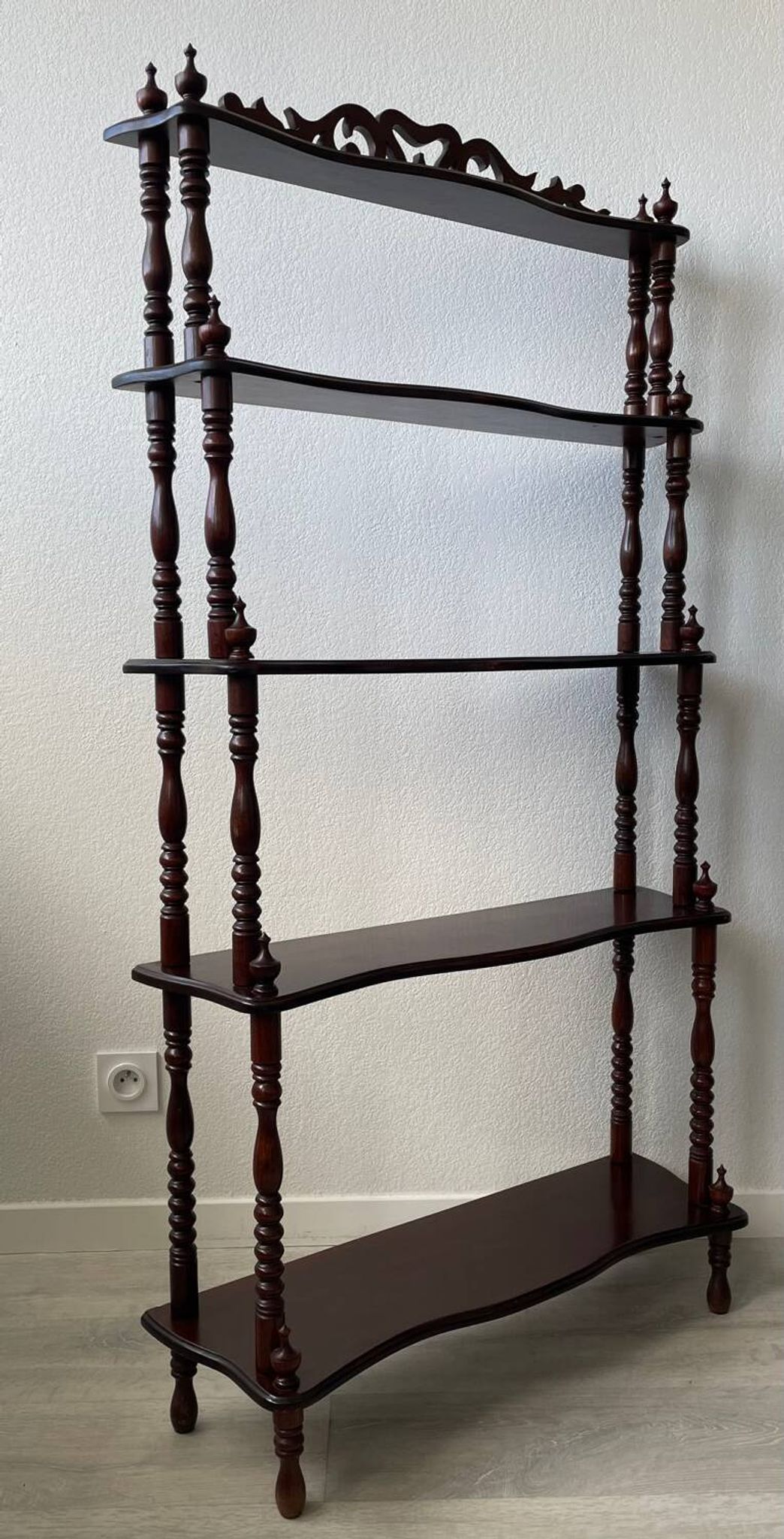 Library - turned wooden shelf
