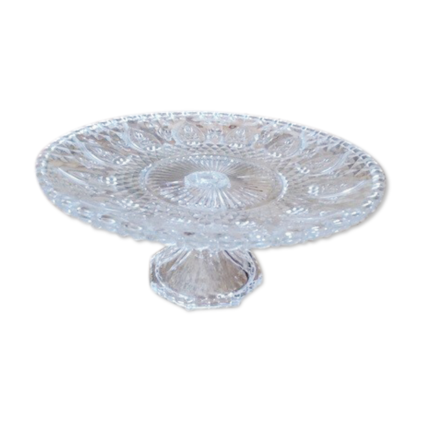 Cake display fruit basket vintage crystal fruit