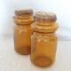 Glass jars with cork lid