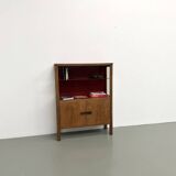 1950s Brazilian modernist library in exotic wood and lacquer.