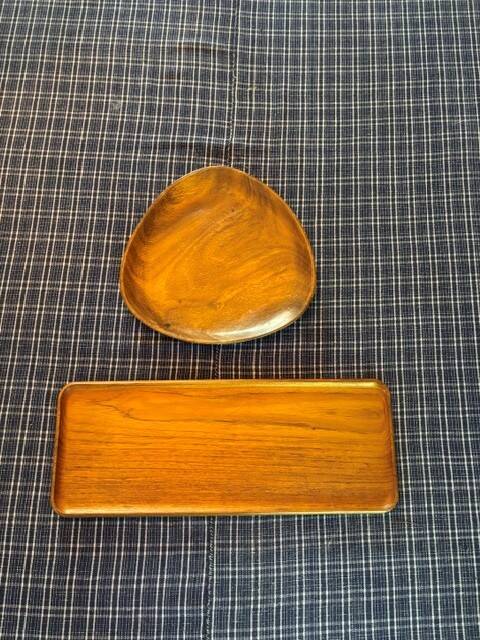 pair of teak trays - Sweden 1950s/60s