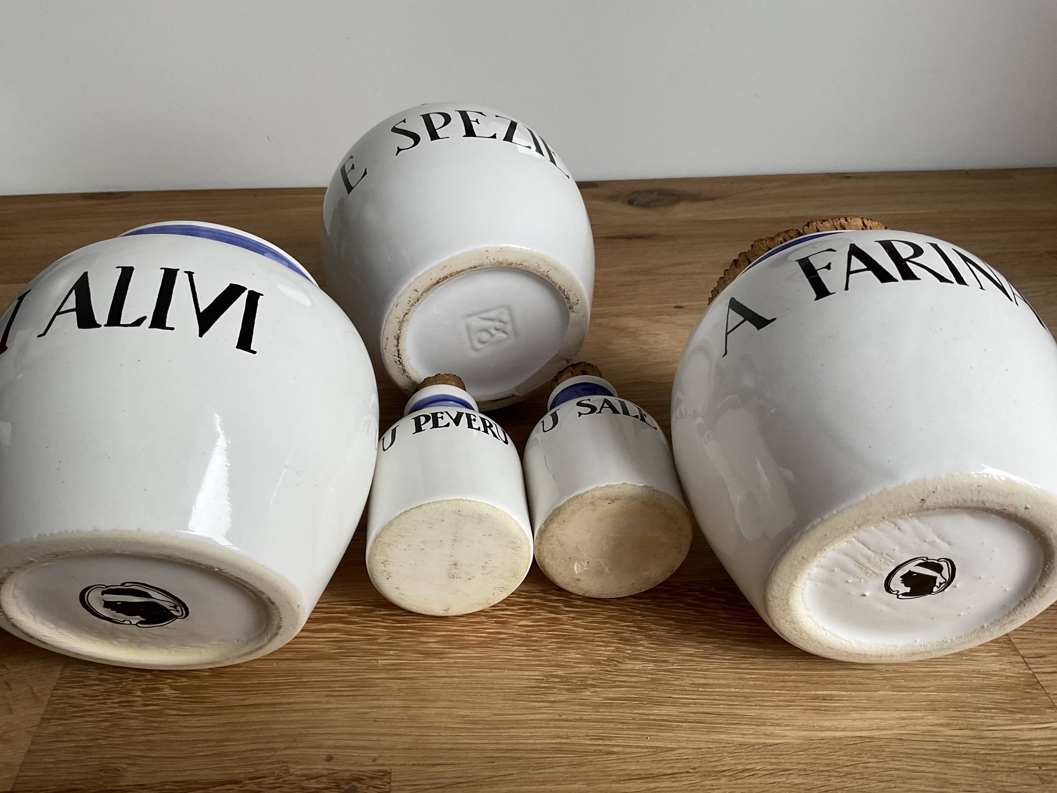 Biot earthenware lot of five pieces Corsican edition, very rare.