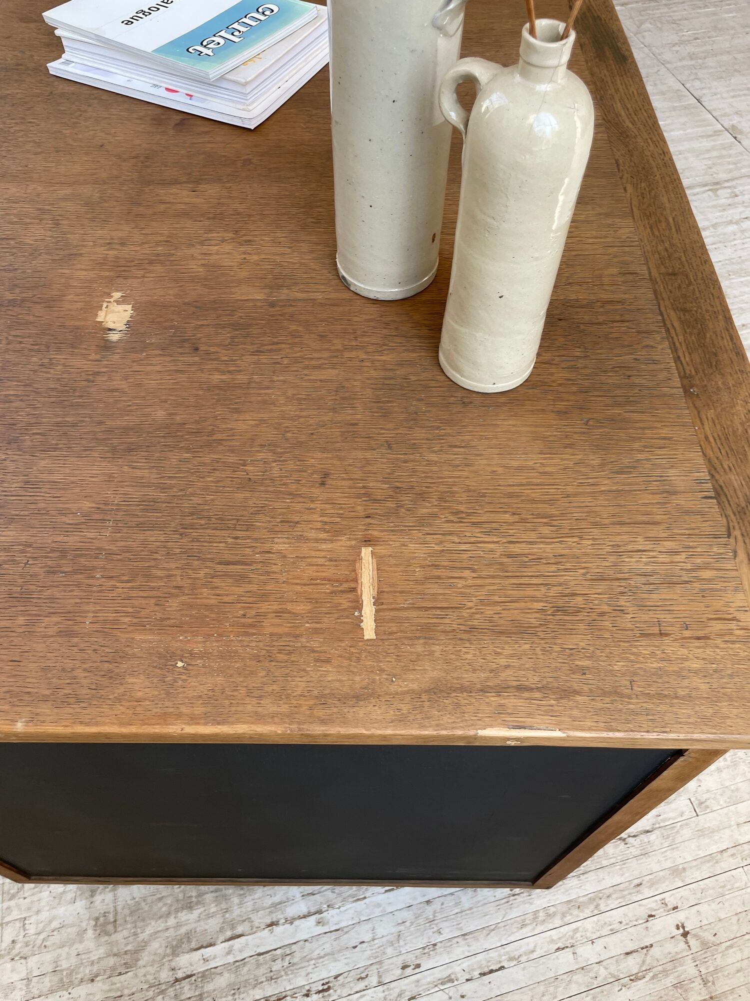 Two-sided counter sliding doors oak XXL 4m enfilade