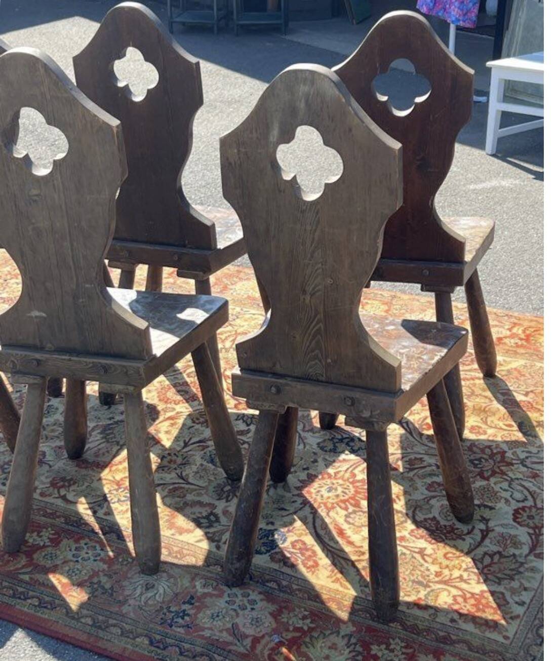 Lot 6 chaises brutalisées campagne montagne