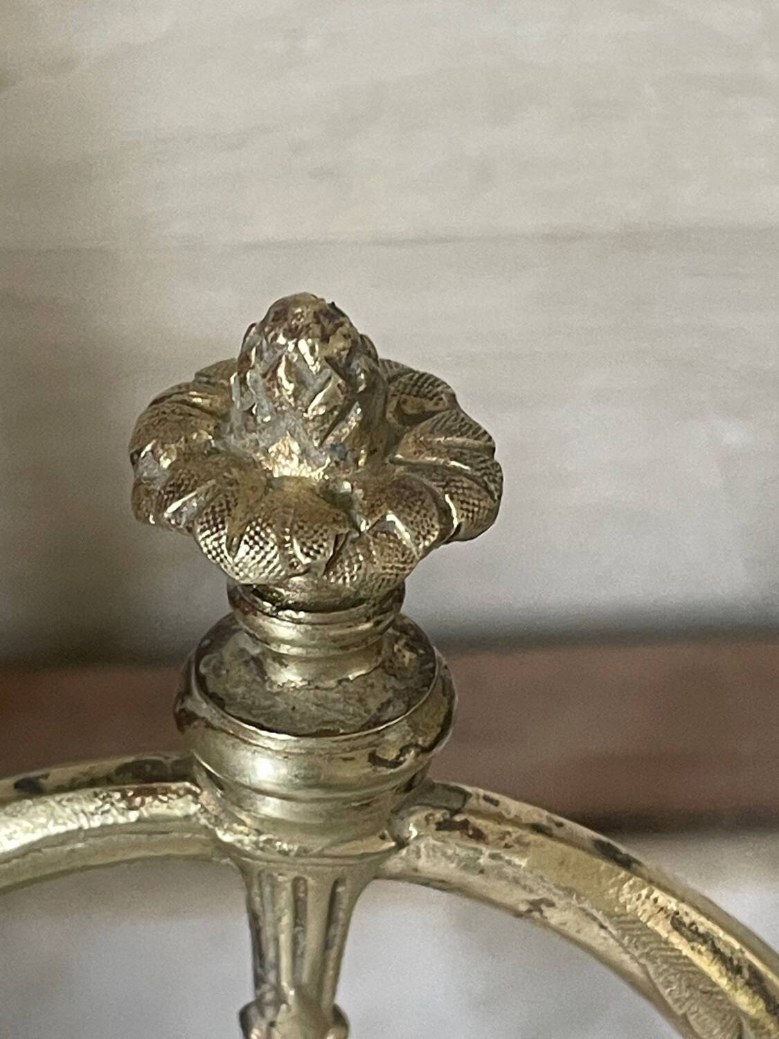 Pair of 19th century bronze candlesticks