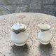 Sugar bowl and milk jug, PP Limoges France, white porcelain art deco